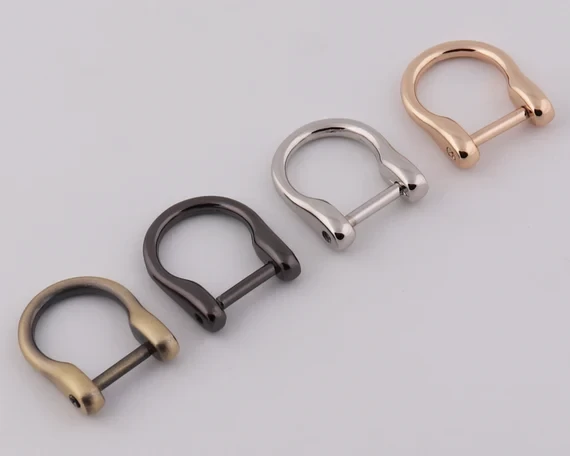 Gun Metal Black U Ring 0.75" inch (12 pcs)